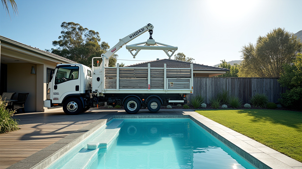 Spa pool relocation Wellington HIAB crane